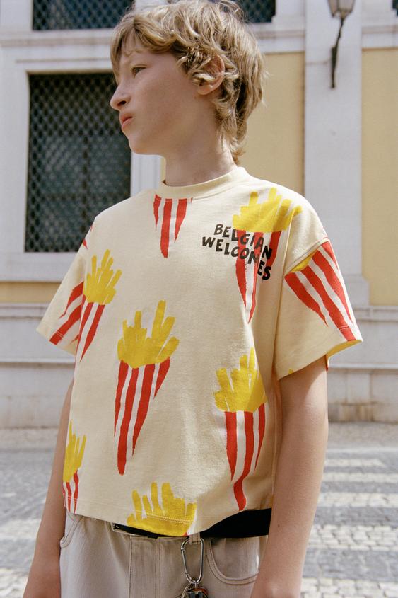 FRENCH FRIES PRINT T-SHIRT - Yellow by Zara - Image 0