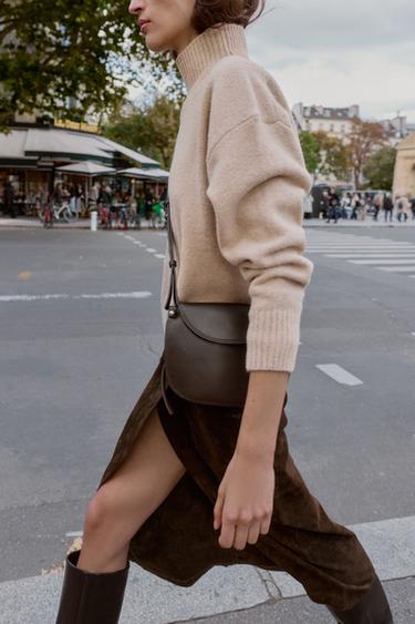 SOFT KNIT HIGH NECK JUMPER - Beige by Zara