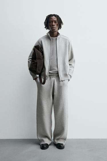 ZIP-UP CARDIGAN - Grey marl by Zara