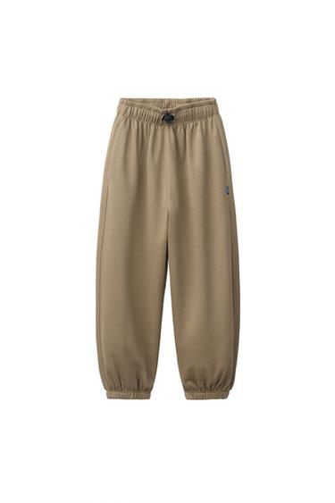 BALLOON PLUSH TROUSERS - Light brown by Zara