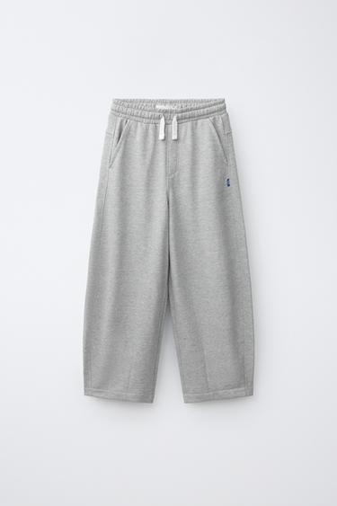 BARREL PLUSH TROUSERS - Grey marl by Zara
