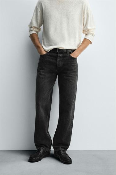 STRAIGHT-LEG JEANS - Charcoal by Zara