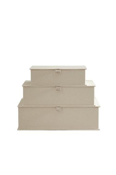 ORGANISER BOX WITH LID - Light beige by Zara