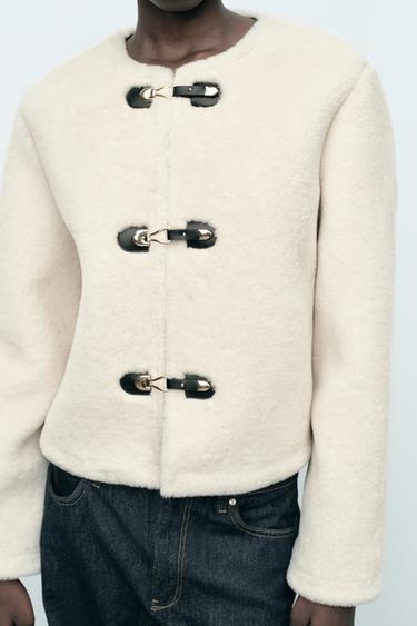 DOUBLE-FACED JACKET WITH TOGGLES - Ecru by Zara - Image 0
