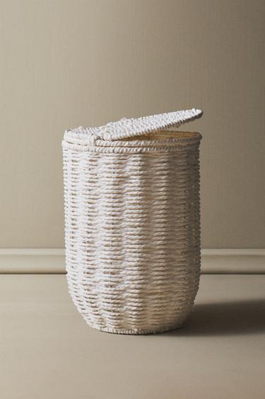 BATHROOM BIN WITH REMOVABLE LID - White by Zara