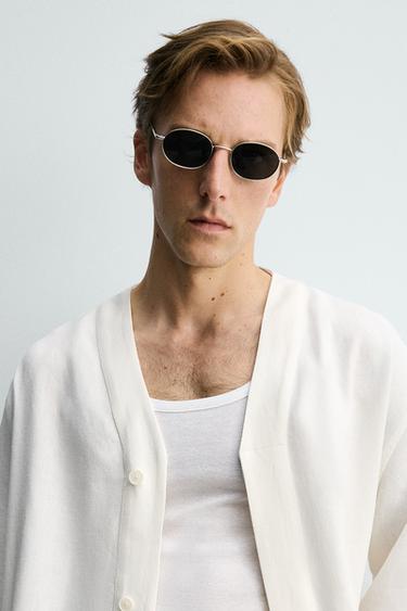 RELAXED FIT VISCOSE-HEMP SHIRT - Oyster-white by Zara