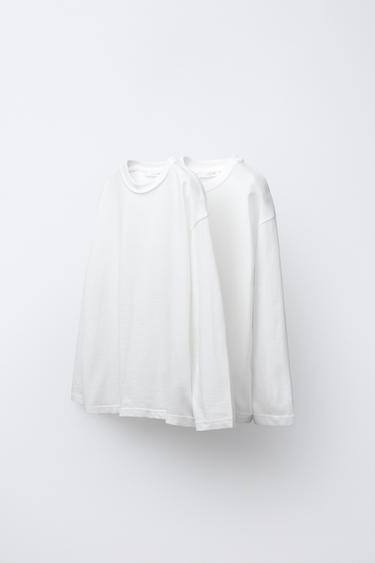 2-PACK OF PLAIN T-SHIRTS - White by Zara - Image 0