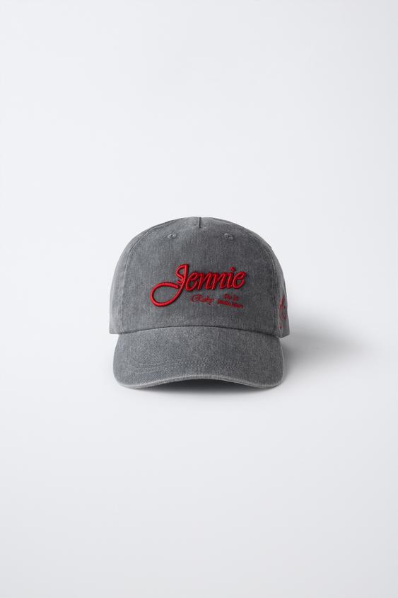 JENNIE RUBY® EMBROIDERED WASHED EFFECT CAP - Light grey by Zara - Image 0