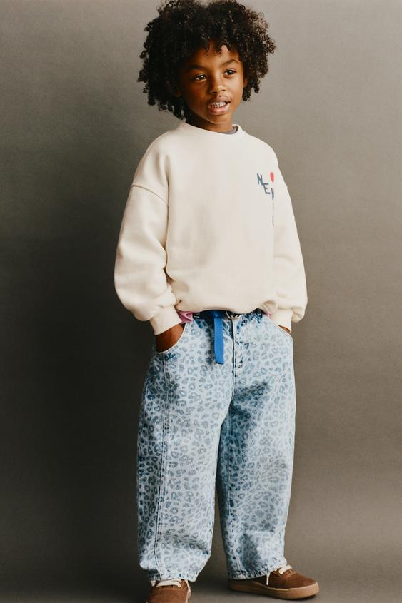 HEART AND SLOGAN PRINT SWEATSHIRT - Ecru by Zara - Image 0