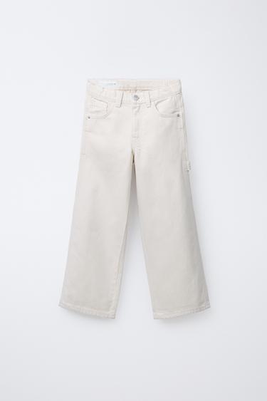 CARPENTER DENIM TROUSERS - Ecru by Zara - Image 0