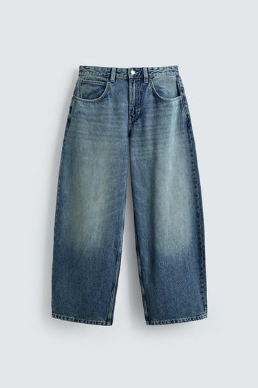 BALLOON FIT JEANS - Mid-blue by Zara