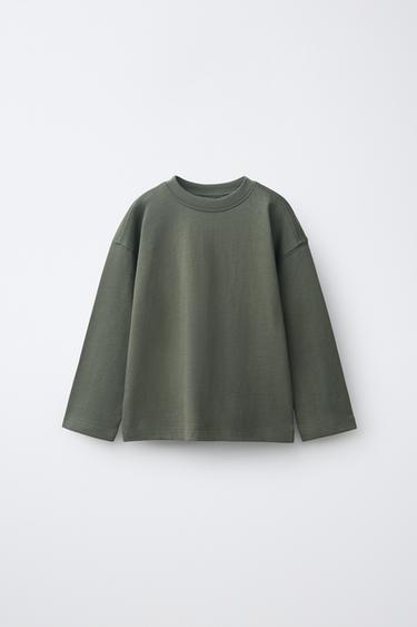 PLAIN T-SHIRT - Green by Zara