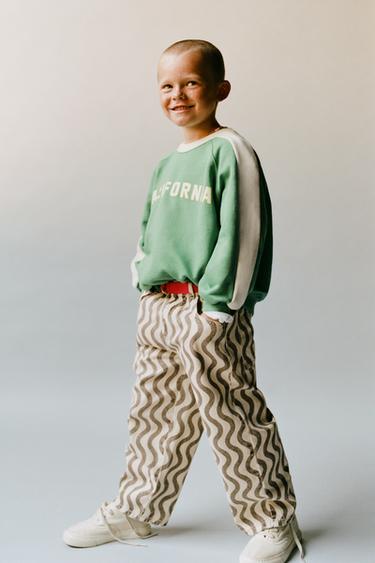 GEOMETRIC PRINT JEANS - Ecru by Zara