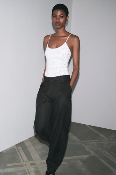GLITTER BODYSUIT - White by Zara - Image 0