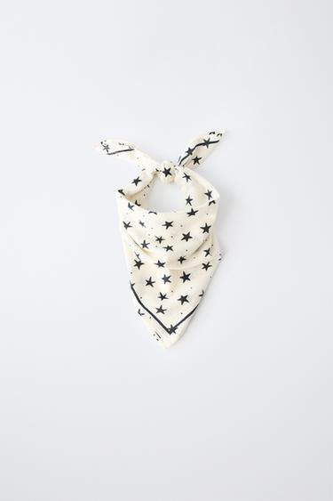 STAR PRINT BANDANA - Ecru by Zara