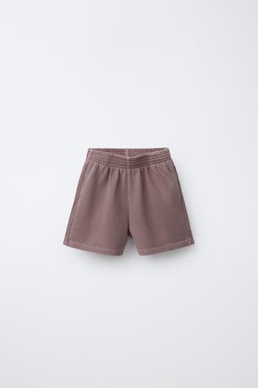 BASIC PLUSH BERMUDA SHORTS - Dark brown by Zara