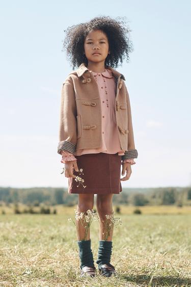 LIMITED EDITION CORDUROY SKIRT - Brick by Zara