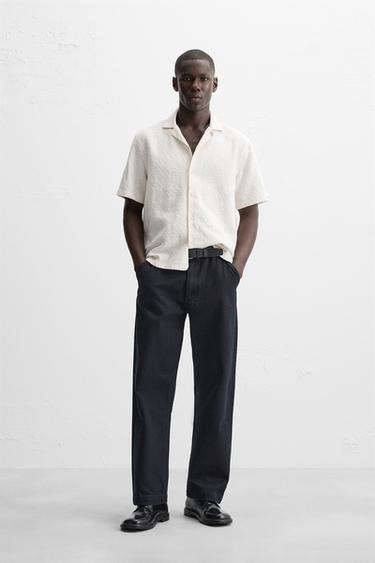 TEXTURED SHIRT - Ecru by Zara - Image 0