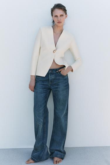 PLAIN KNIT CARDIGAN - Ecru by Zara - Image 0