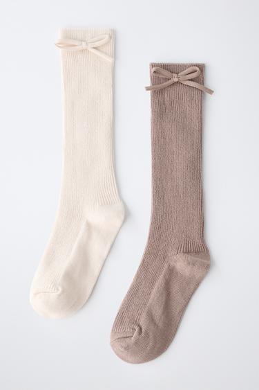 2-PACK OF LONG BOW SOCKS - Light beige by Zara