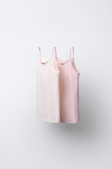 6-14 YEARS/ TWO-PACK OF FLORAL VEST TOPS - Multicoloured by Zara - Image 0