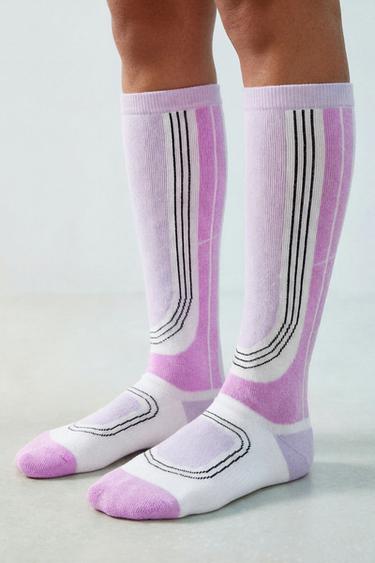 SKI COLLECTION LONG THERMAL SOCKS - Pink by Zara
