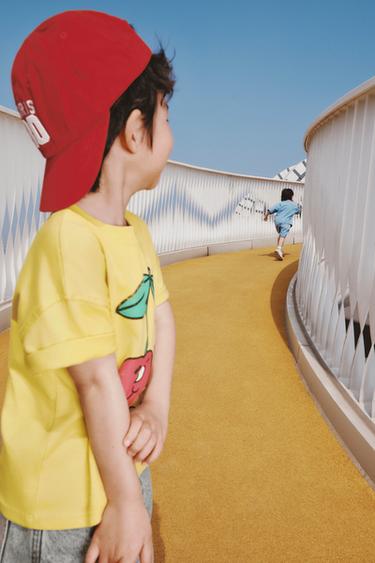 CHERRY PRINT T-SHIRT - Yellow by Zara