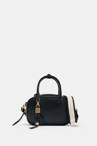 MINI TOPSTITCHED BAG - Black by Zara