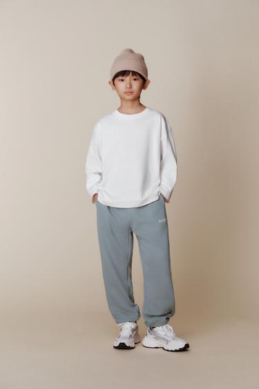 TEXT JOGGERS - Pearl grey by Zara