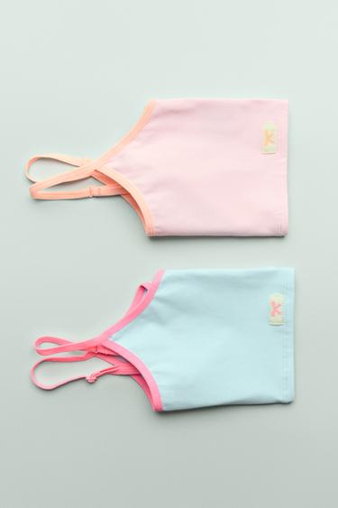 9-14 YEARS/ TWO-PACK OF TOPS WITH NEON DETAIL - Multicoloured by Zara