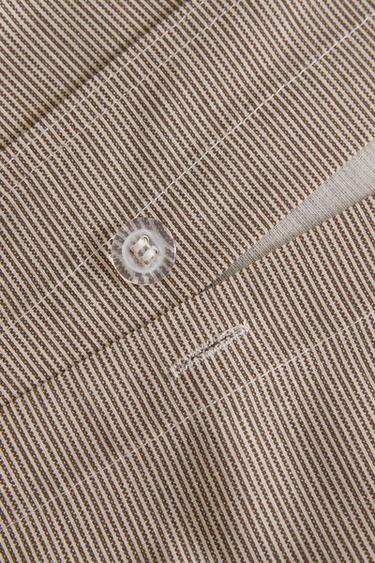 FADED STRIPED COTTON DUVET COVER - Brown by Zara
