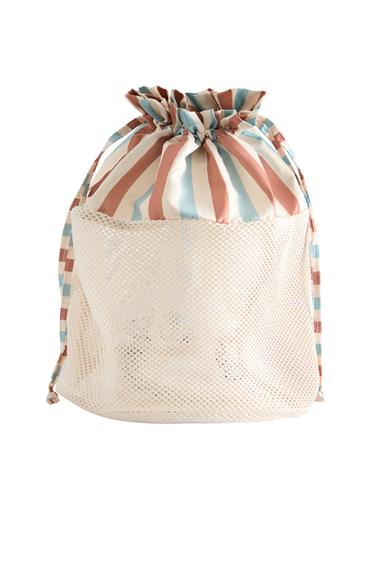 STRIPED BEACH BACKPACK - White by Zara