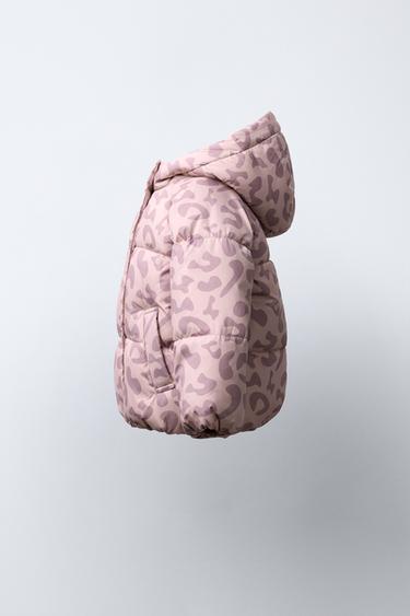 WATER-REPELLENT ANIMAL PRINT COAT - Pink by Zara