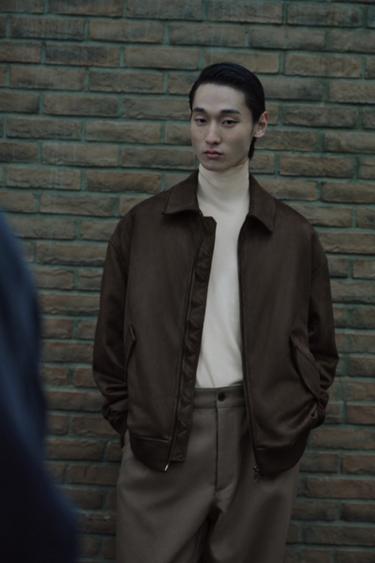 FAUX SUEDE QUILTED JACKET - Brown by Zara