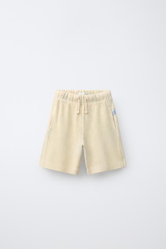 GARMENT-DYED BERMUDA SHORTS - Ecru by Zara - Image 0