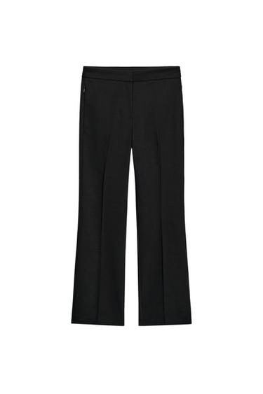 MINI FLARE TROUSERS - Black by Zara