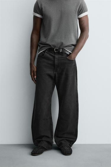 BAGGY FIT JEANS - Black by Zara