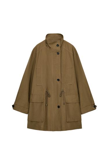 OVERSIZE PARKA ZW COLLECTION - Light beige by Zara