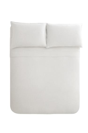 WASHED LINEN DUVET COVER (160 GxM²) - White by Zara