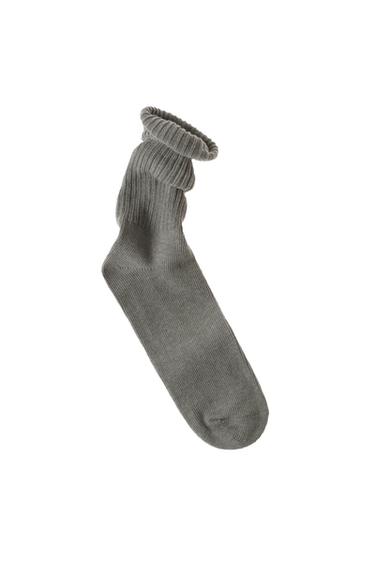 RIB SOCKS - Grey marl by Zara