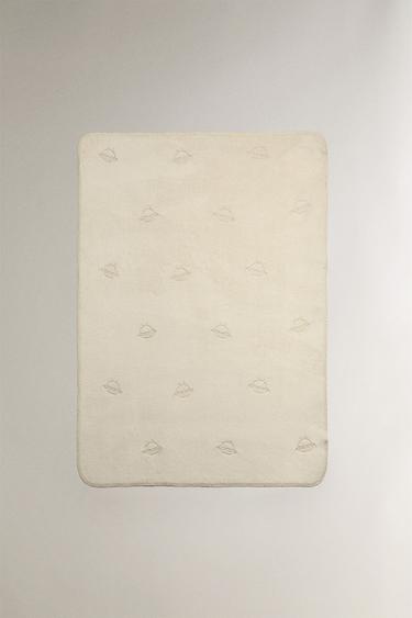 CHILDREN'S SPACESHIP FLEECE BLANKET - Butter by Zara - Image 0