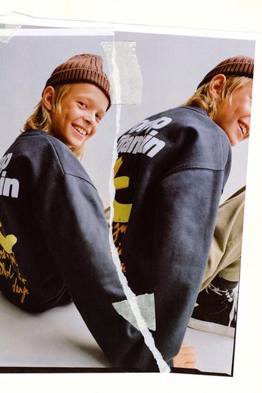 BANANA PRINT SWEATSHIRT - Dark anthracite by Zara