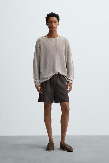 HEMP KNIT JUMPER - Stone by Zara - Image 0