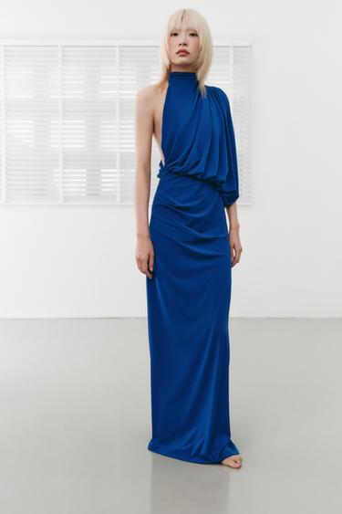 DRAPED CAPE DRESS - Cornflower blue by Zara