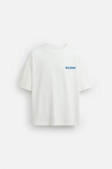 COMBINED PRINT T-SHIRT - Oyster-white by Zara