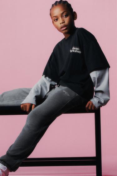 GARMENT DYE FLEECE JOGGERS - Anthracite grey by Zara