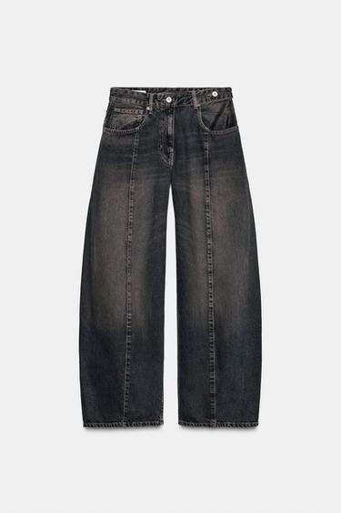 TRF OVERSIZED BARREL LOW-RISE JEANS - Midnight blue by Zara