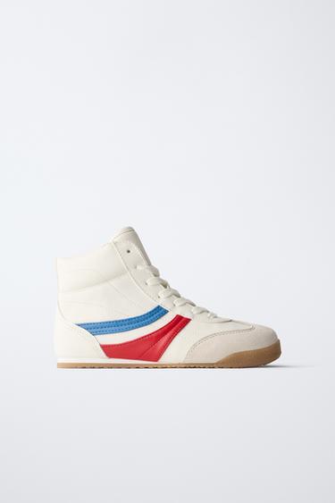 RETRO HIGH-TOP SNEAKERS - White by Zara