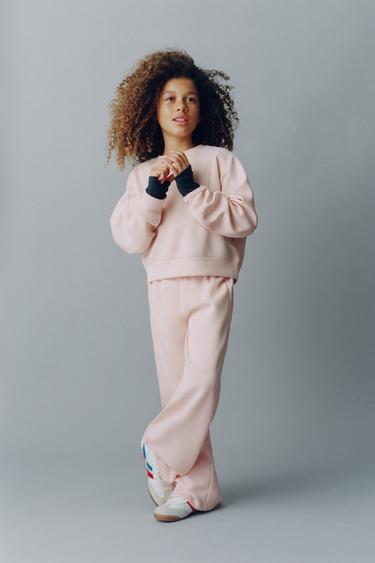 STRAIGHT FIT TROUSERS WITH MESH SIDES - Pink by Zara