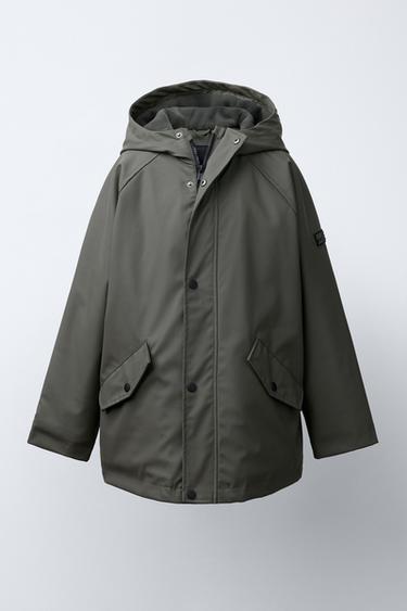 WATER-REPELLENT RUBBERISED PARKA - Grey by Zara